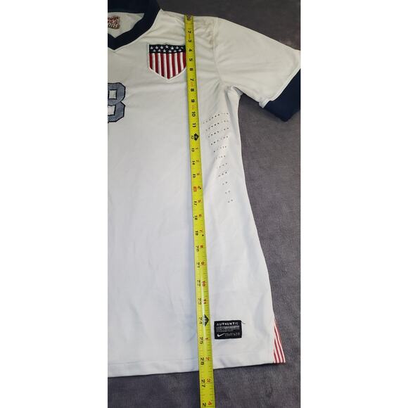 Nike USA Soccer 2013 Sz M Centennial Jersey USMNT United States White #8 C30 - Picture 2 of 10